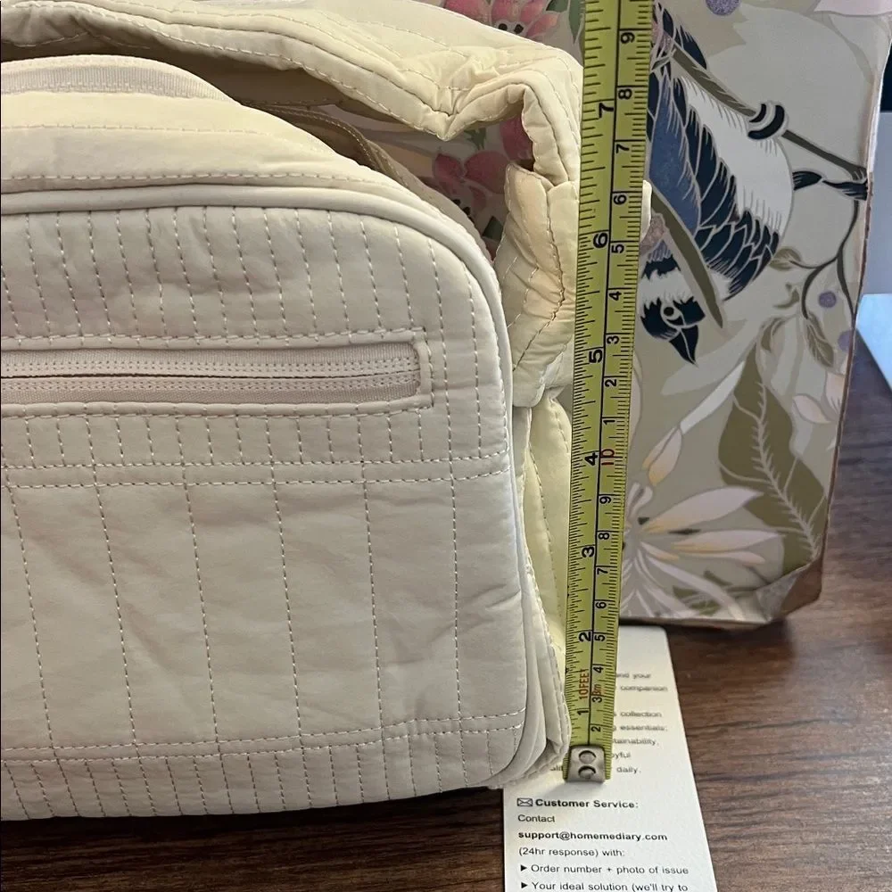 Cream Quilted Women's Bag